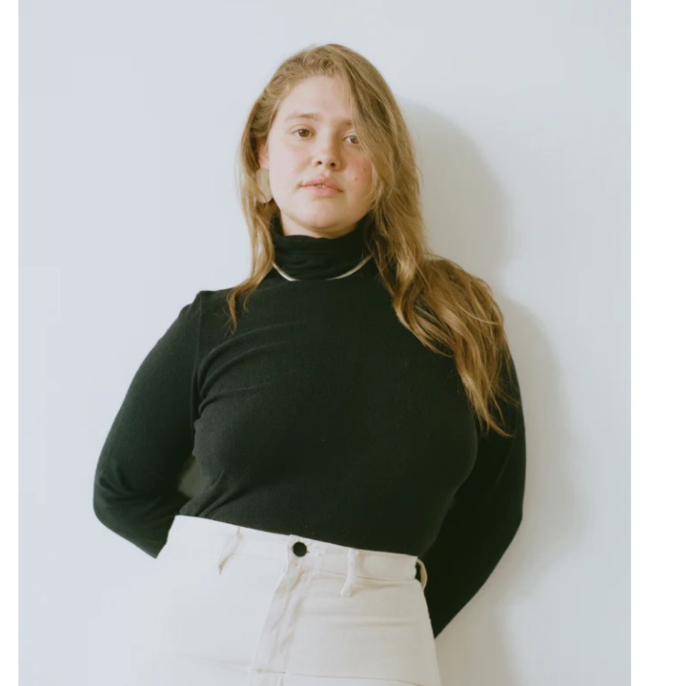 Ozma of California Black Silk Turtleneck Size Small